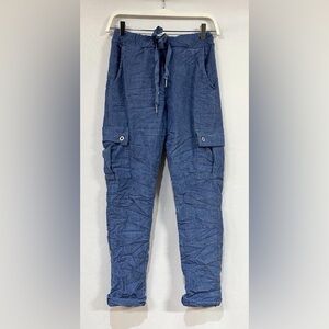(21190-DNM) BABY CORDUROY CRINKLE CARGO JOGGERS
